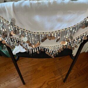 NEW White belly dancing belt